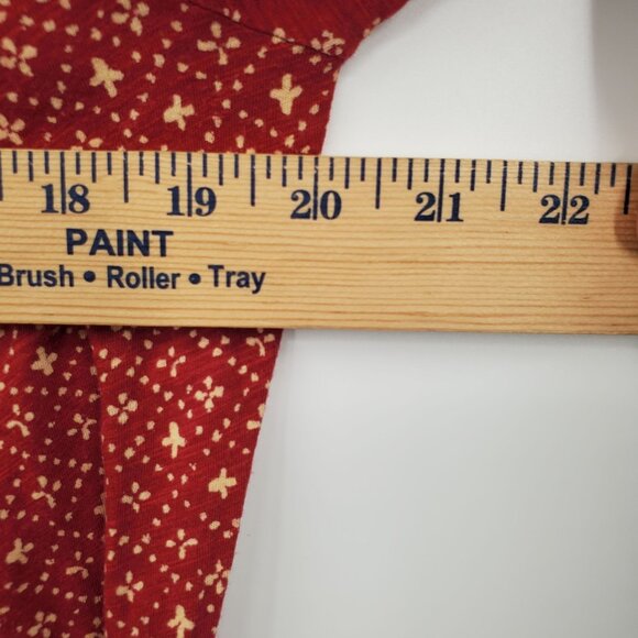 Lucky Brand Ditsy Peasant Long Sleeve Tunic Top Blouse Size Medium Boho Casual - Picture 11 of 13